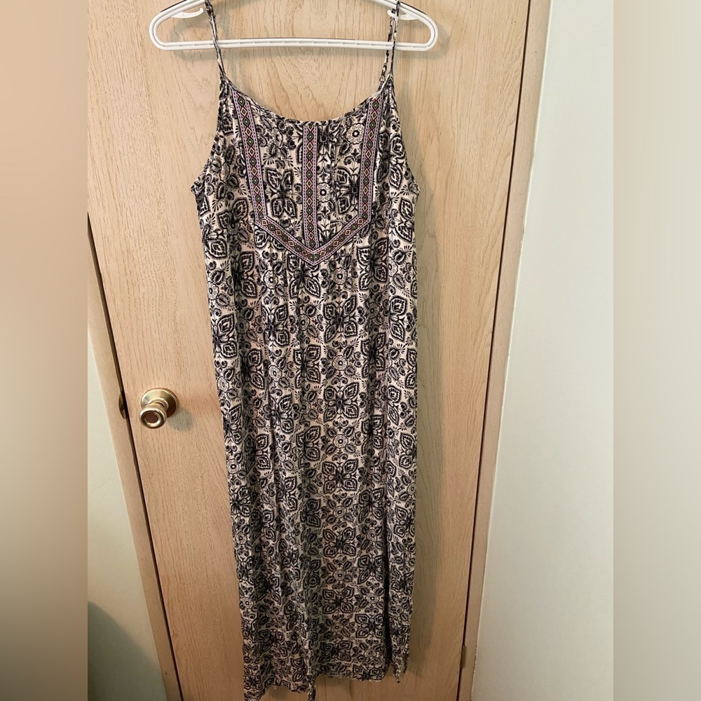 🩷 As U WISH Embroidered Boho Maxi Dress Sz Large